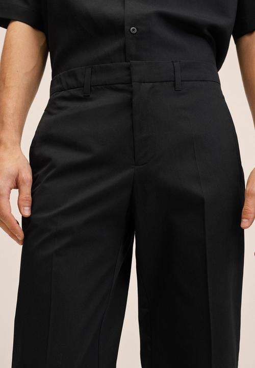 MANGO - York trousers- black