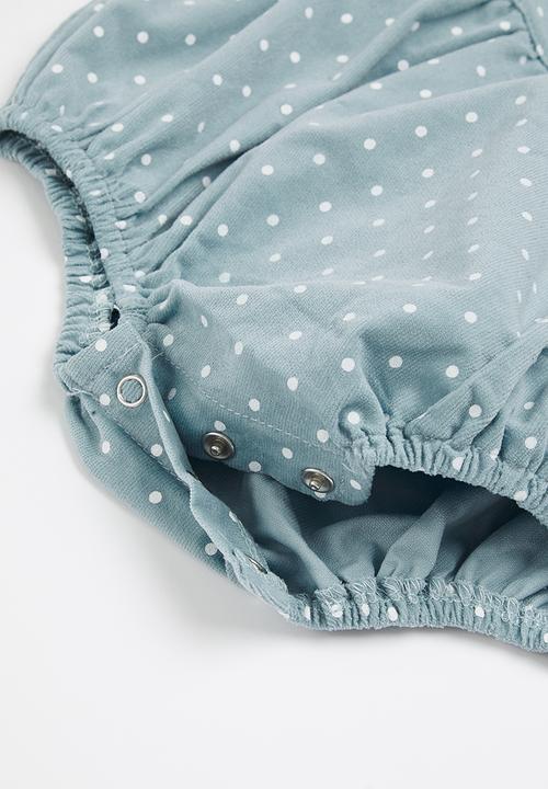 Pop Candy - Baby spot denim playsuit - grey