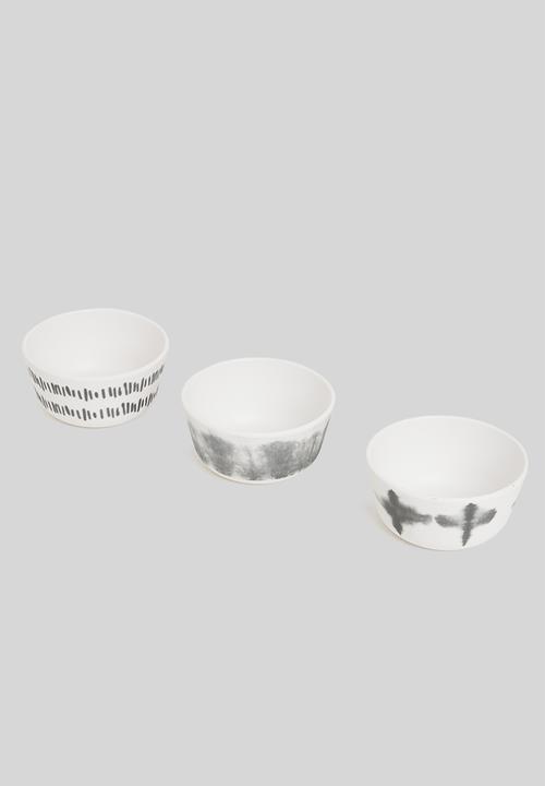 Excellent Houseware - Arc bamboo bowl set of 6 - black