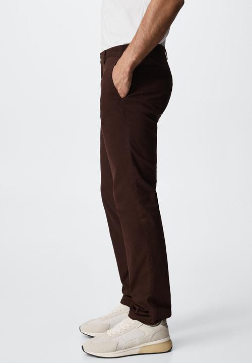 MANGO - Barna trouser - burgundy