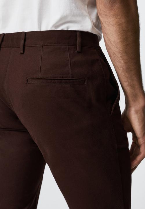 MANGO - Barna trouser - burgundy