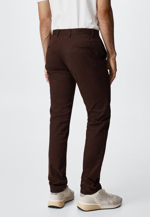 MANGO - Barna trouser - burgundy