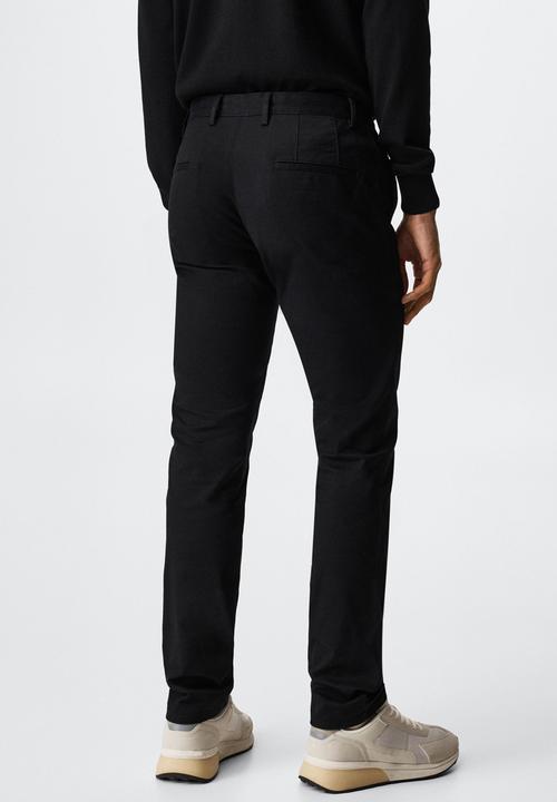 MANGO - Barna trouser - black