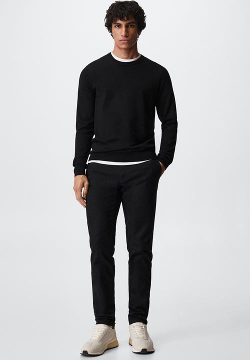 MANGO - Barna trouser - black