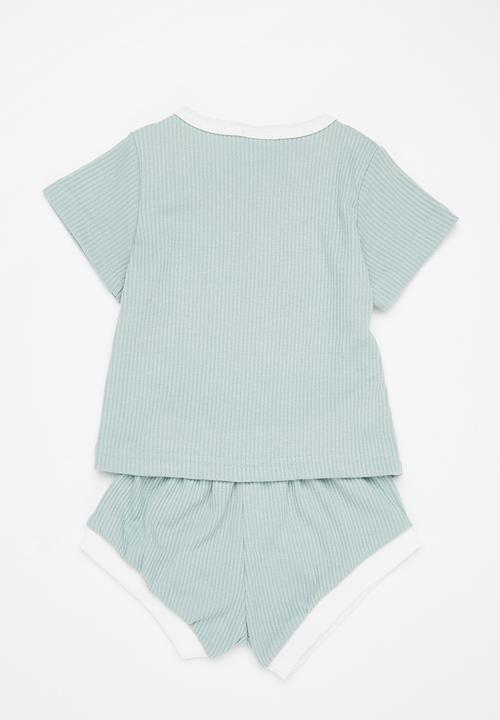 Pop Candy - Baby tee & shorts set - blue
