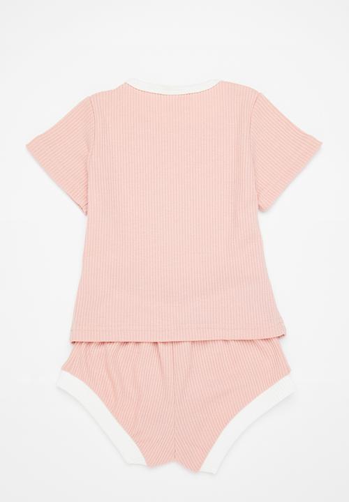 Pop Candy - Baby tee & shorts set - pink