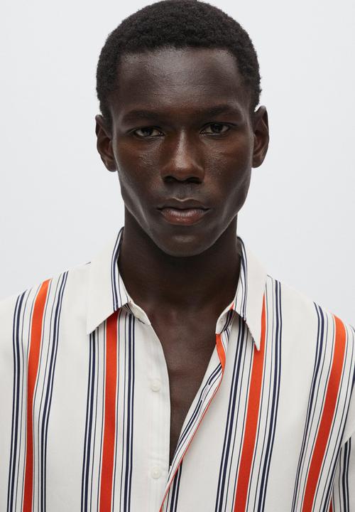 MANGO - Getares shirt - cream & orange