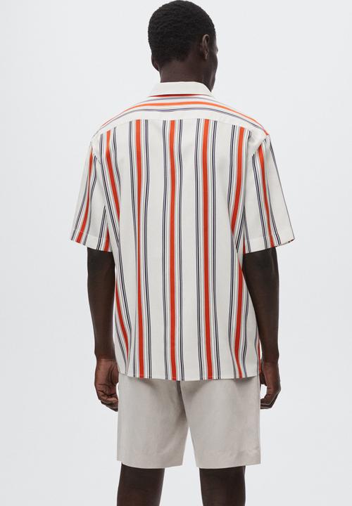 MANGO - Getares shirt - cream & orange