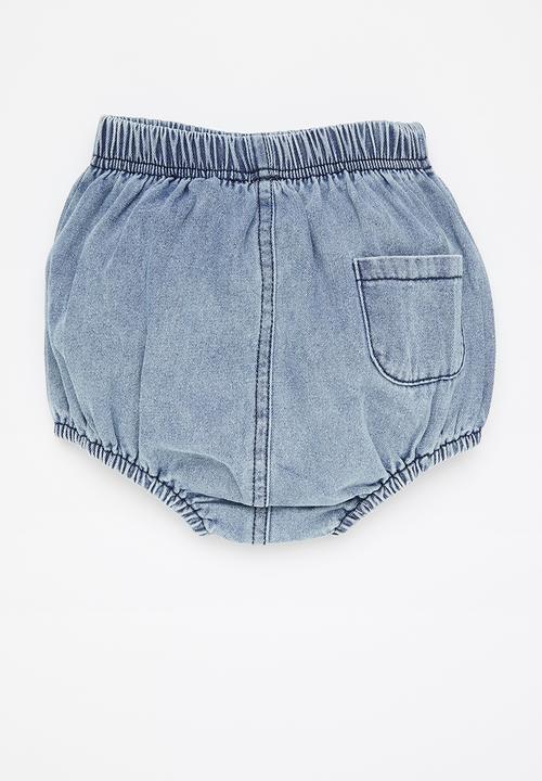 Pop Candy - Baby denim shorts - blue