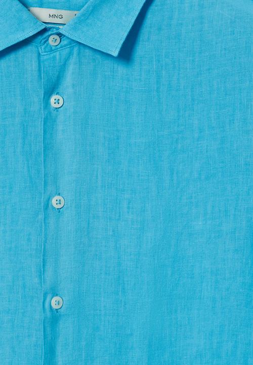 MANGO - Luz short sleeve shirt - blue