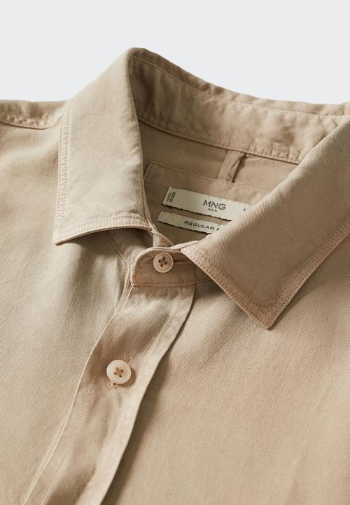 MANGO - Padul short sleeve shirt - light brown