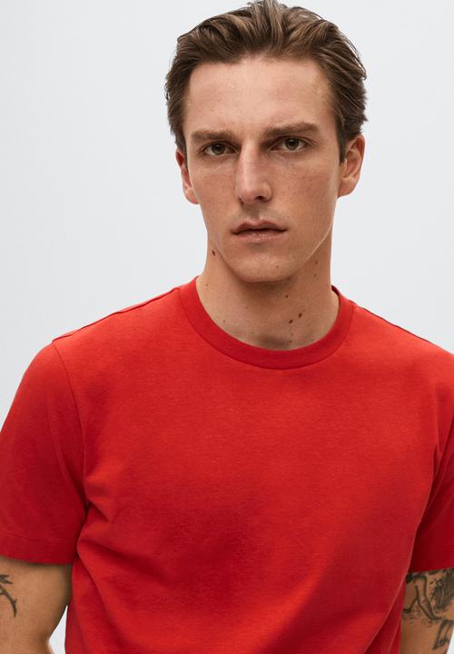 MANGO - Cherlo sustainable tee - red