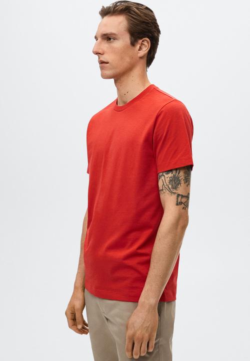 MANGO - Cherlo sustainable tee - red