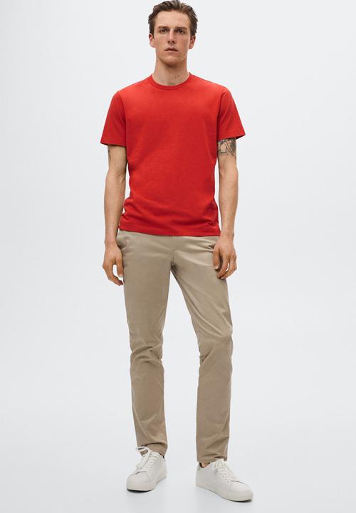 MANGO - Cherlo sustainable tee - red