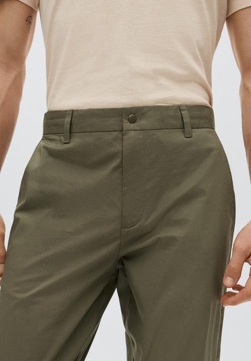 MANGO - Trevi cuffed pant - khaki