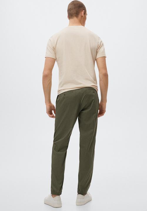 MANGO - Trevi cuffed pant - khaki