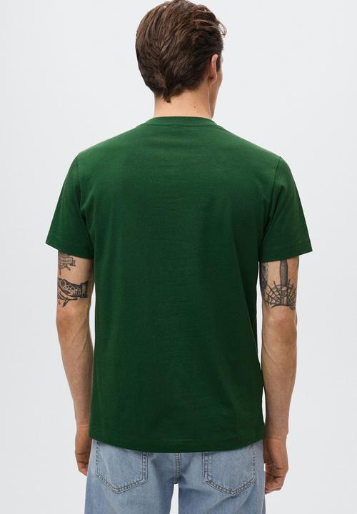 MANGO - Chelsea sustainable v-neck tee - green