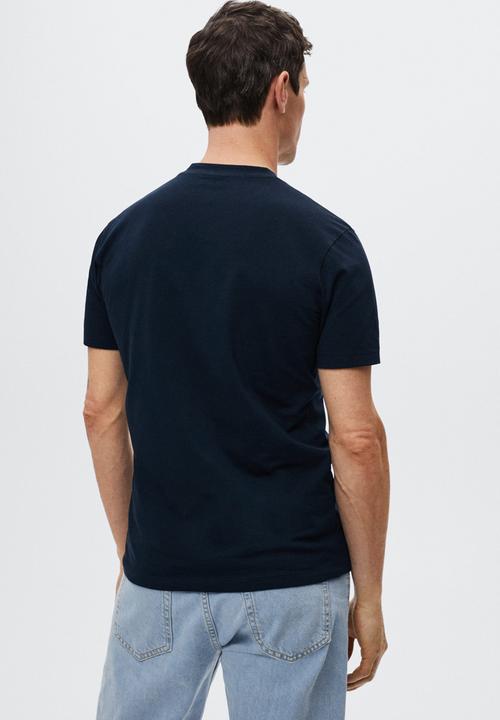 MANGO - Stretch T-shirt - navy