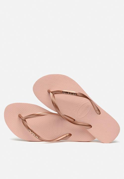 Havaianas - Slim logo metallic - ballet rose & golden rush