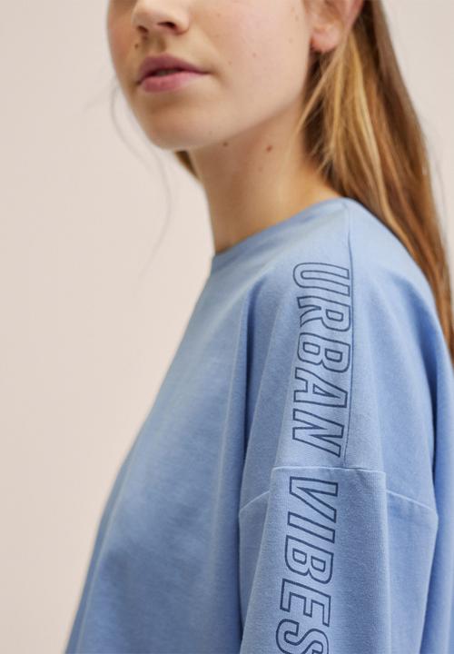 MANGO - T-shirt moving - blue