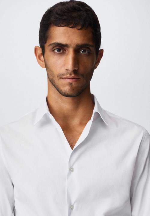 MANGO - Emotion slim fit shirt - white