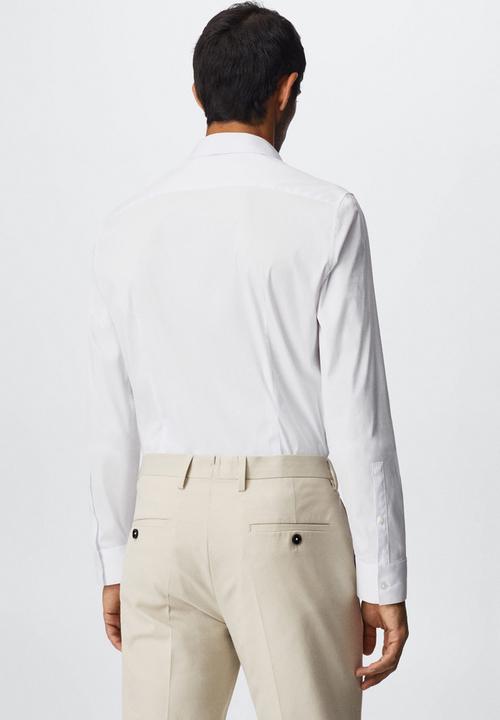 MANGO - Emotion slim fit shirt - white