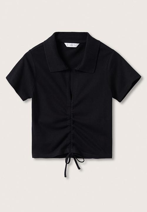 MANGO - Polo shirt lazo - black