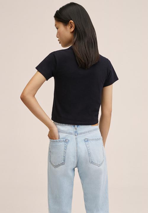 MANGO - Polo shirt lazo - black