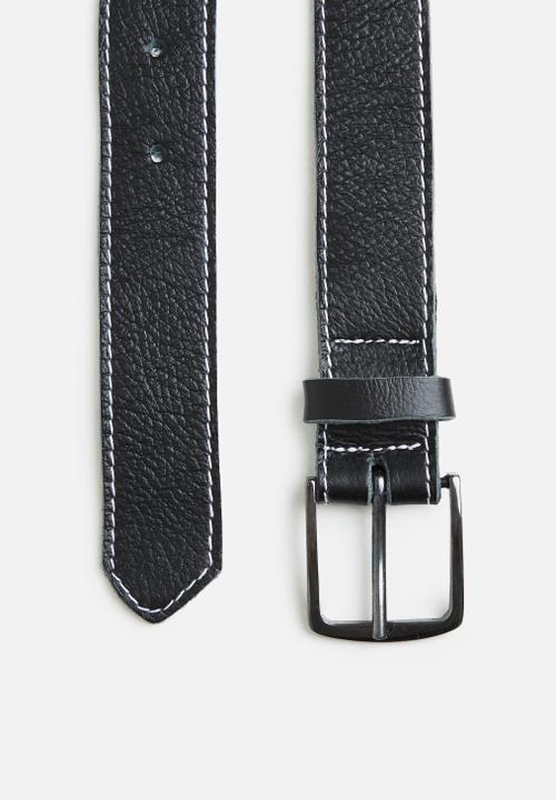Superbalist - Boston double stitch belt - black