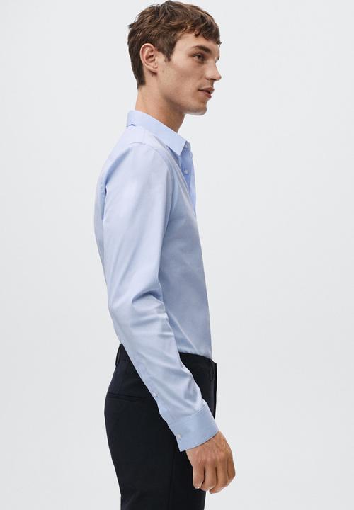 MANGO - Emotion slim fit shirt - blue