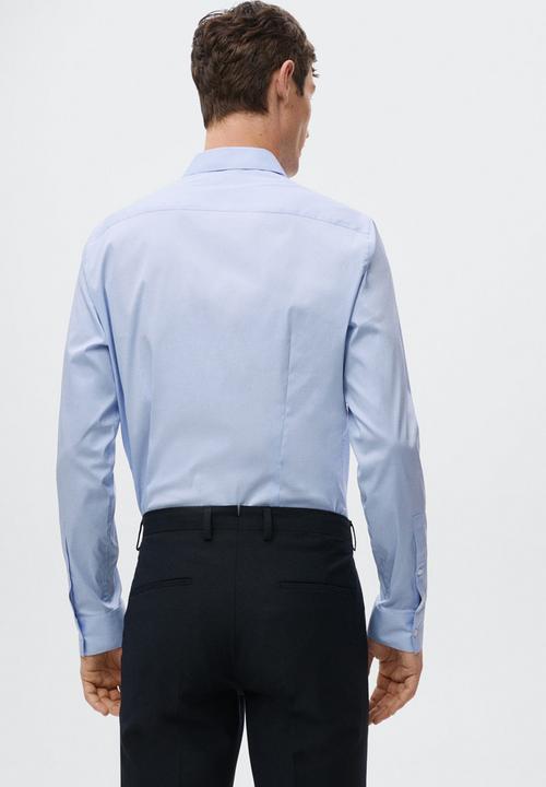 MANGO - Emotion slim fit shirt - blue