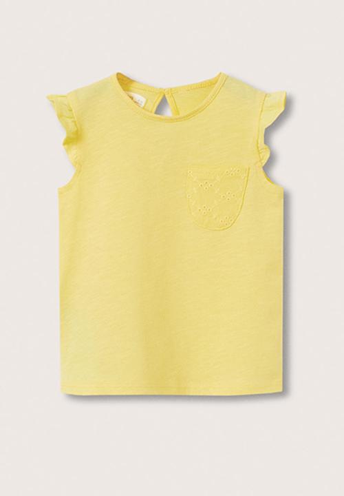 MANGO - T-shirt sol - yellow