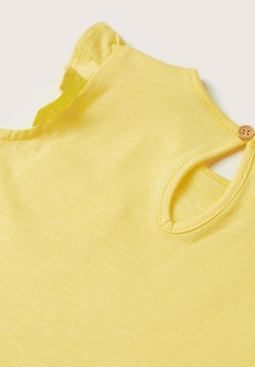 MANGO - T-shirt sol - yellow