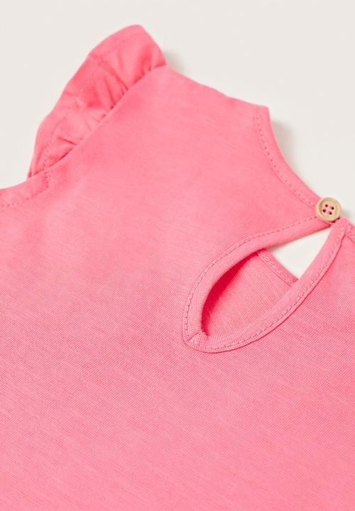 MANGO - T-shirt sol - pink