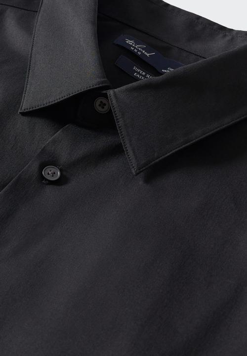 MANGO - Emotion slim fit shirt  - black