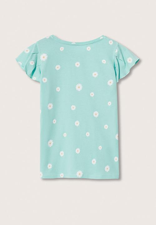 MANGO - T-shirt spring - lt blue