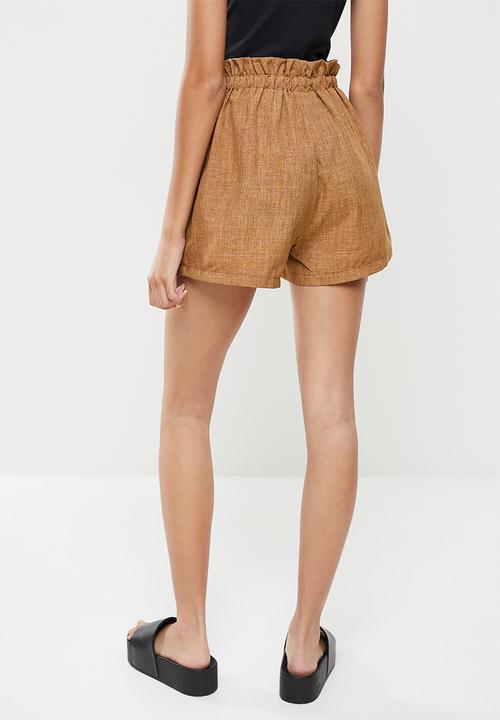 dailyfriday - Paperbag shorts - brown