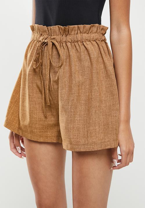 dailyfriday - Paperbag shorts - brown