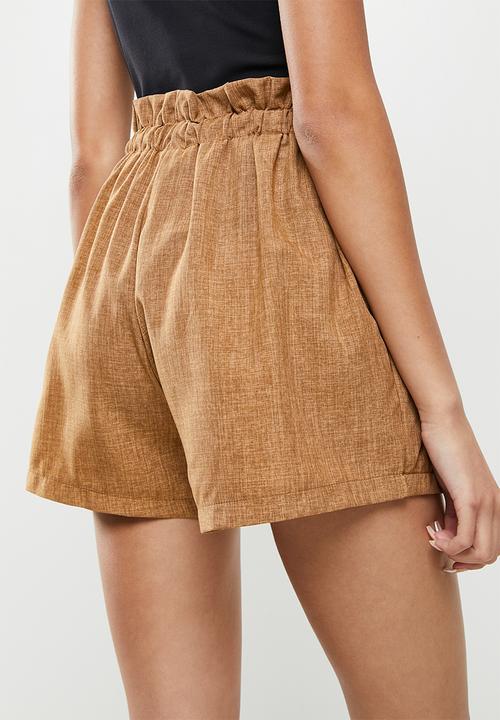 dailyfriday - Paperbag shorts - brown