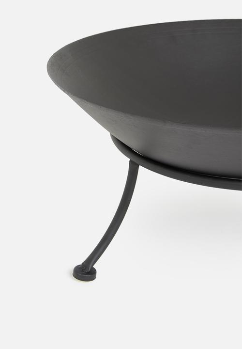 H&S - Fire bowl on metal stand - black