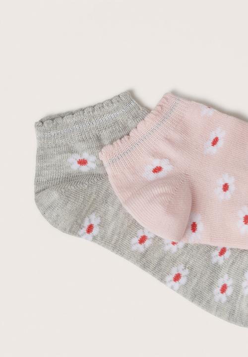 MANGO - Socks flower - pink