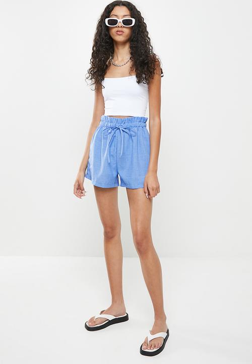 dailyfriday - Paperbag shorts - blue