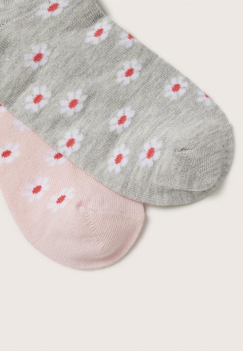 MANGO - Socks flower - pink