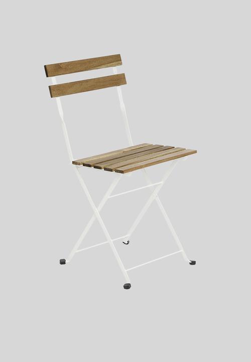 H&S - Siesta bistro set -white & natural