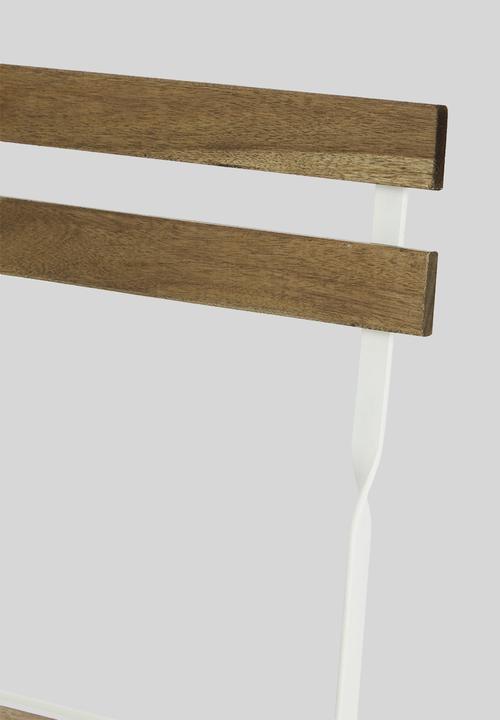 H&S - Siesta bistro set -white & natural