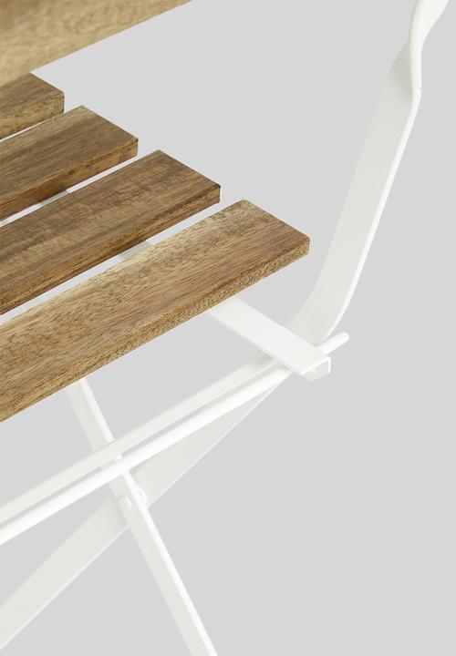 H&S - Siesta bistro set -white & natural