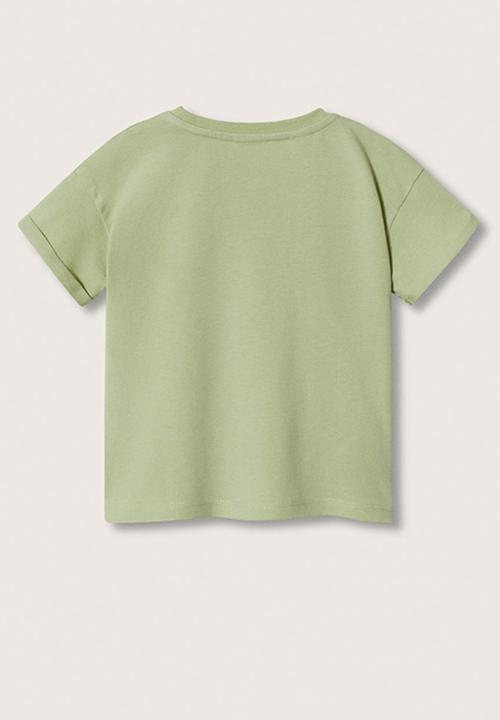 MANGO - T-shirt vacay - lt green