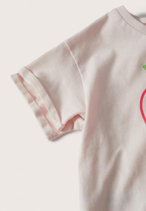 MANGO - T-shirt vacay - pink