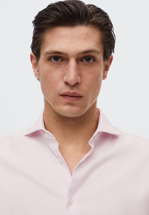 MANGO - Lakecity slim fit shirt - light pink
