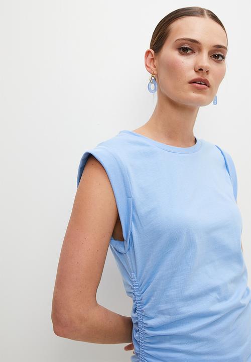 Superbalist - Style side ruched tee - sky blue